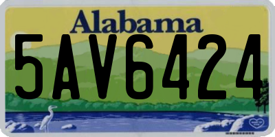 AL license plate 5AV6424