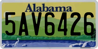 AL license plate 5AV6426