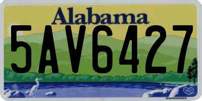 AL license plate 5AV6427