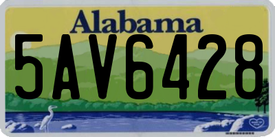 AL license plate 5AV6428