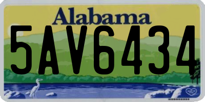 AL license plate 5AV6434