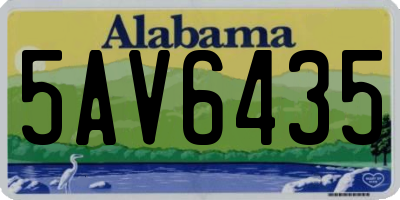 AL license plate 5AV6435