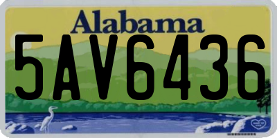 AL license plate 5AV6436