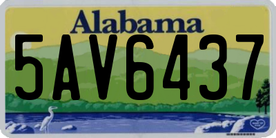 AL license plate 5AV6437