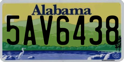 AL license plate 5AV6438
