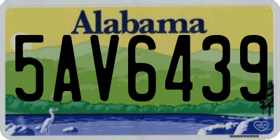 AL license plate 5AV6439
