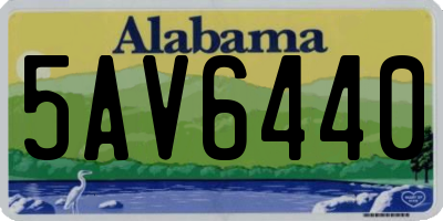 AL license plate 5AV6440