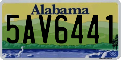 AL license plate 5AV6441