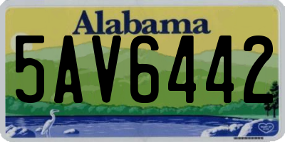 AL license plate 5AV6442