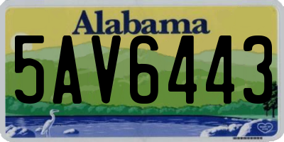 AL license plate 5AV6443