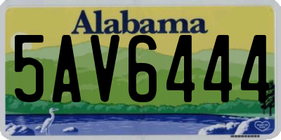 AL license plate 5AV6444