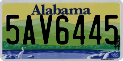 AL license plate 5AV6445
