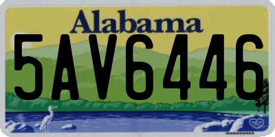 AL license plate 5AV6446