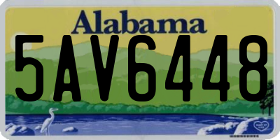 AL license plate 5AV6448