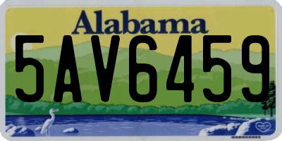 AL license plate 5AV6459