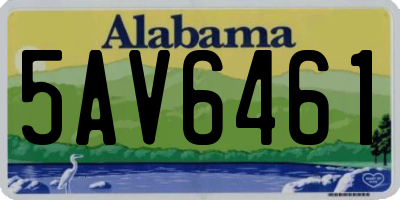 AL license plate 5AV6461