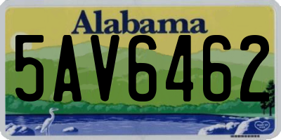 AL license plate 5AV6462