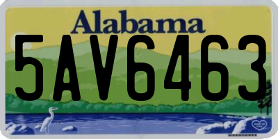AL license plate 5AV6463