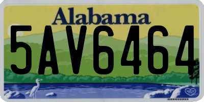 AL license plate 5AV6464