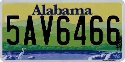 AL license plate 5AV6466