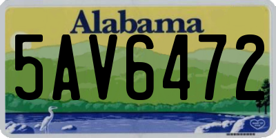 AL license plate 5AV6472