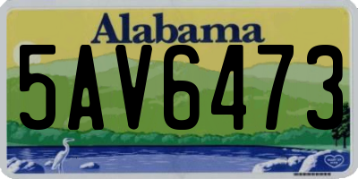 AL license plate 5AV6473