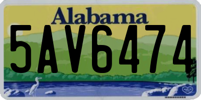 AL license plate 5AV6474