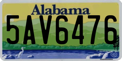 AL license plate 5AV6476