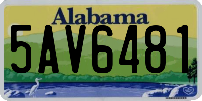 AL license plate 5AV6481