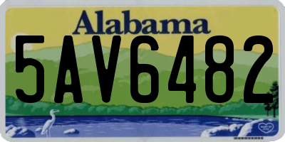 AL license plate 5AV6482