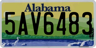 AL license plate 5AV6483