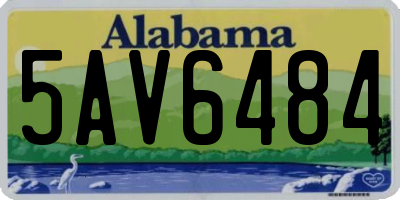AL license plate 5AV6484
