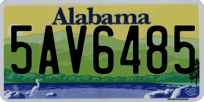 AL license plate 5AV6485