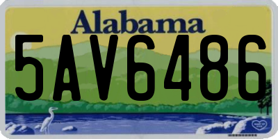 AL license plate 5AV6486