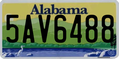 AL license plate 5AV6488