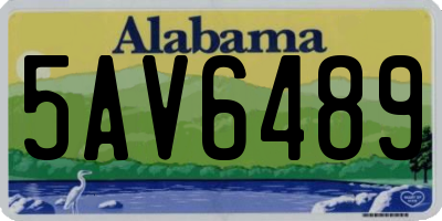 AL license plate 5AV6489