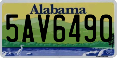 AL license plate 5AV6490