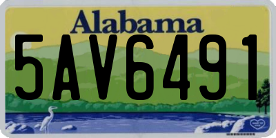 AL license plate 5AV6491