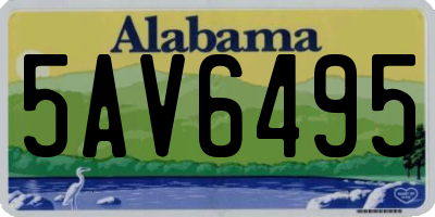 AL license plate 5AV6495