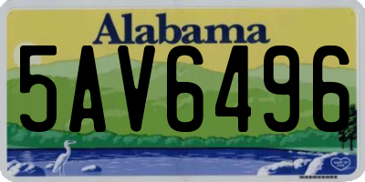 AL license plate 5AV6496