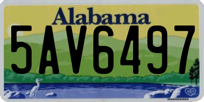 AL license plate 5AV6497