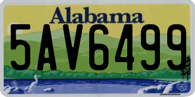 AL license plate 5AV6499