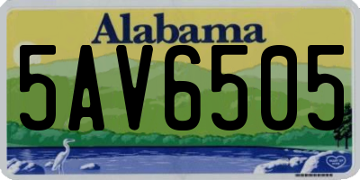 AL license plate 5AV6505