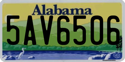 AL license plate 5AV6506