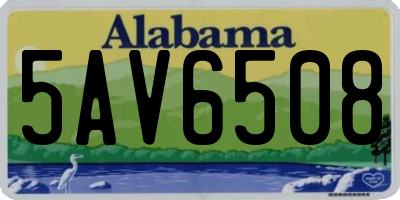 AL license plate 5AV6508