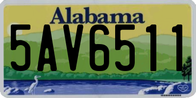 AL license plate 5AV6511