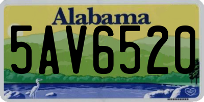 AL license plate 5AV6520