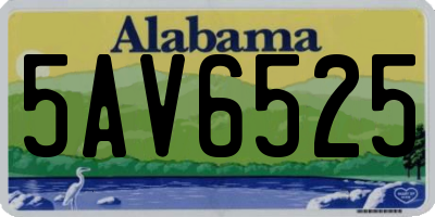 AL license plate 5AV6525