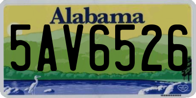 AL license plate 5AV6526