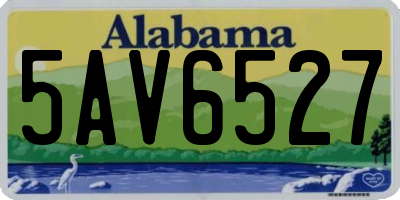 AL license plate 5AV6527